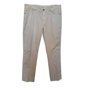 Peter Millar Eb66 Performance Pants Khaki Beige Stretch Golf Size 38